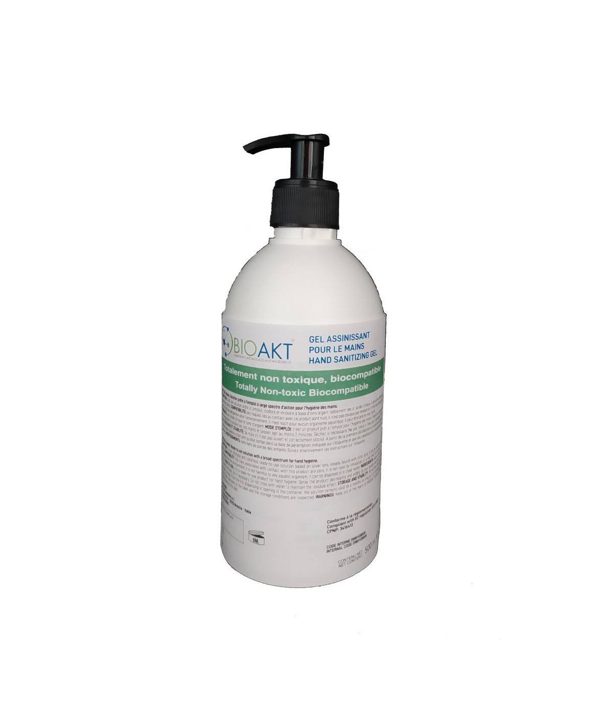 Gel désinfectant pour les mains sans alcool 500 ml - BioAkt GEL Mani®